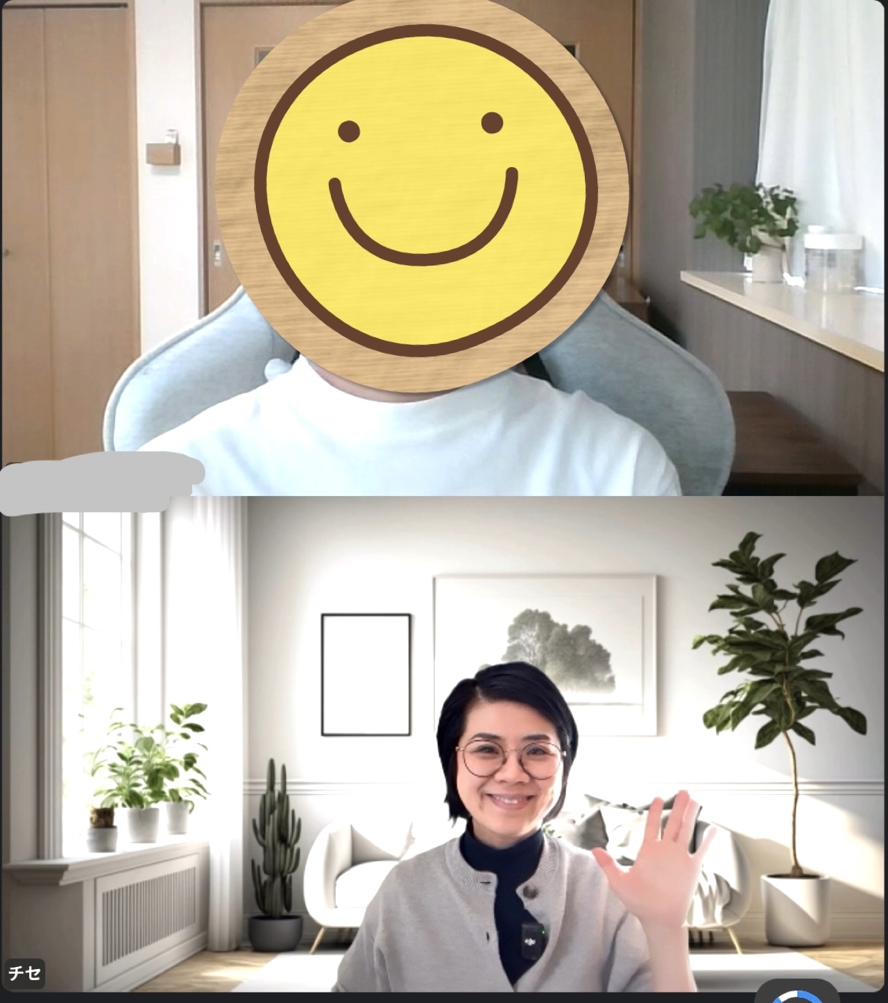 ZOOM女性２人の写真